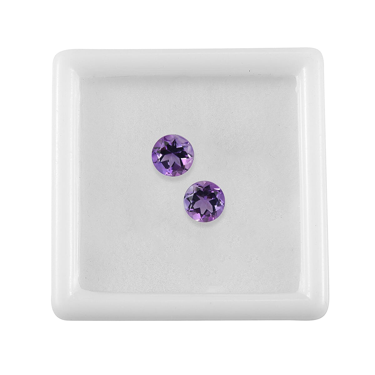 Set Of 2 Pink Amethyst Round 6 mm Gemstone, 1.64 Ct