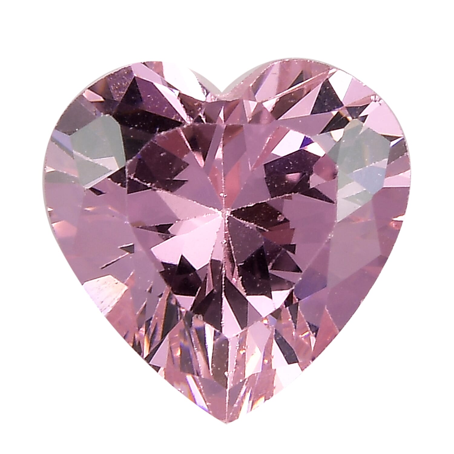 Pink Cubic Zirconia Heart 7 mm Gemstone, 2.00 Ct