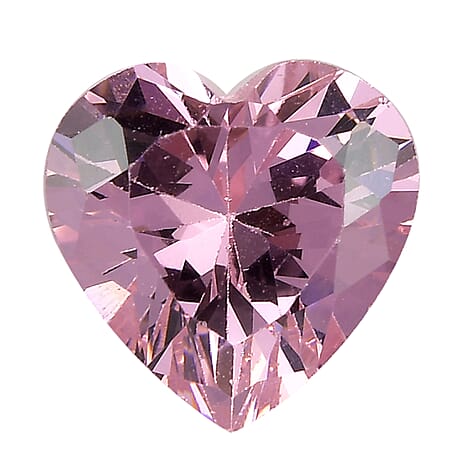 Pink Cubic Zirconia Heart 7 mm Gemstone, 2.00 Ct