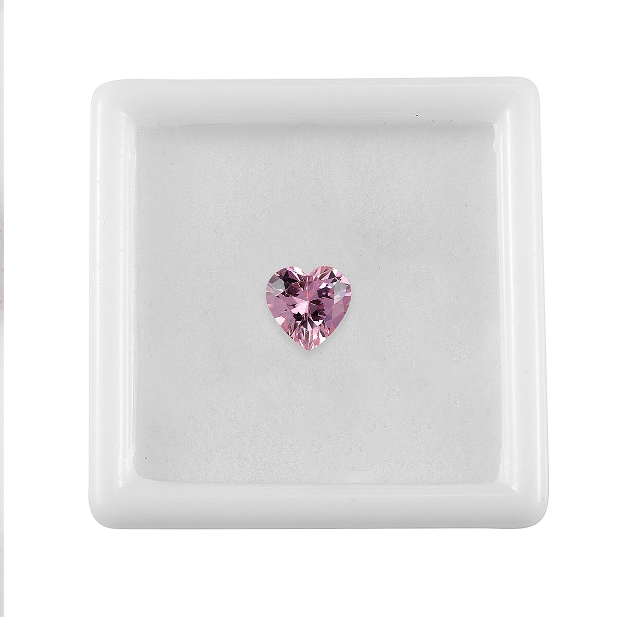 Pink Cubic Zirconia Heart 7 mm Gemstone, 2.00 Ct