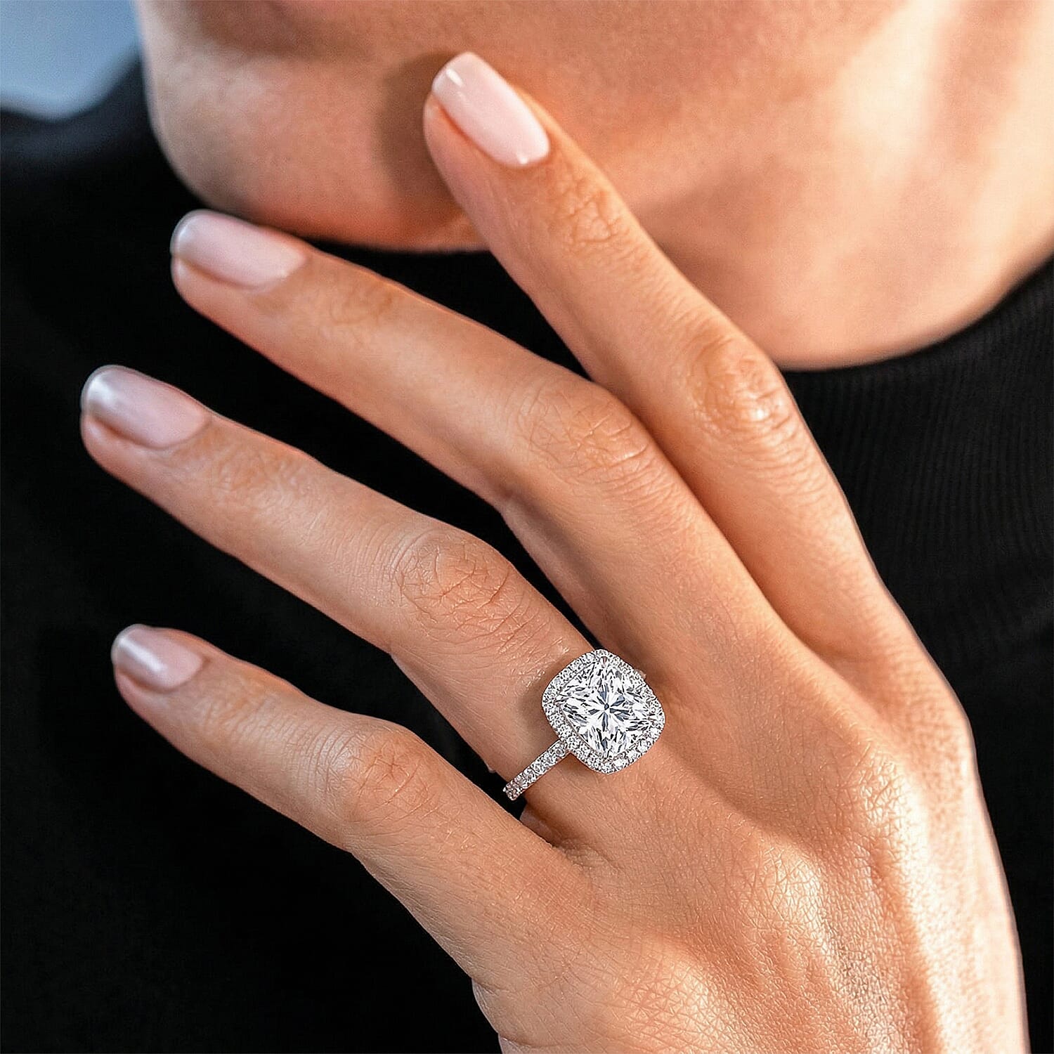 LUXURIANT 1.3 Ct. Lab Grown Diamond Halo Ring