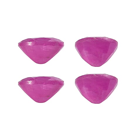 Set Of 4 Raipur Ruby Oval Cut Cut 5X4 mm Gemstone, 1.93 Ct