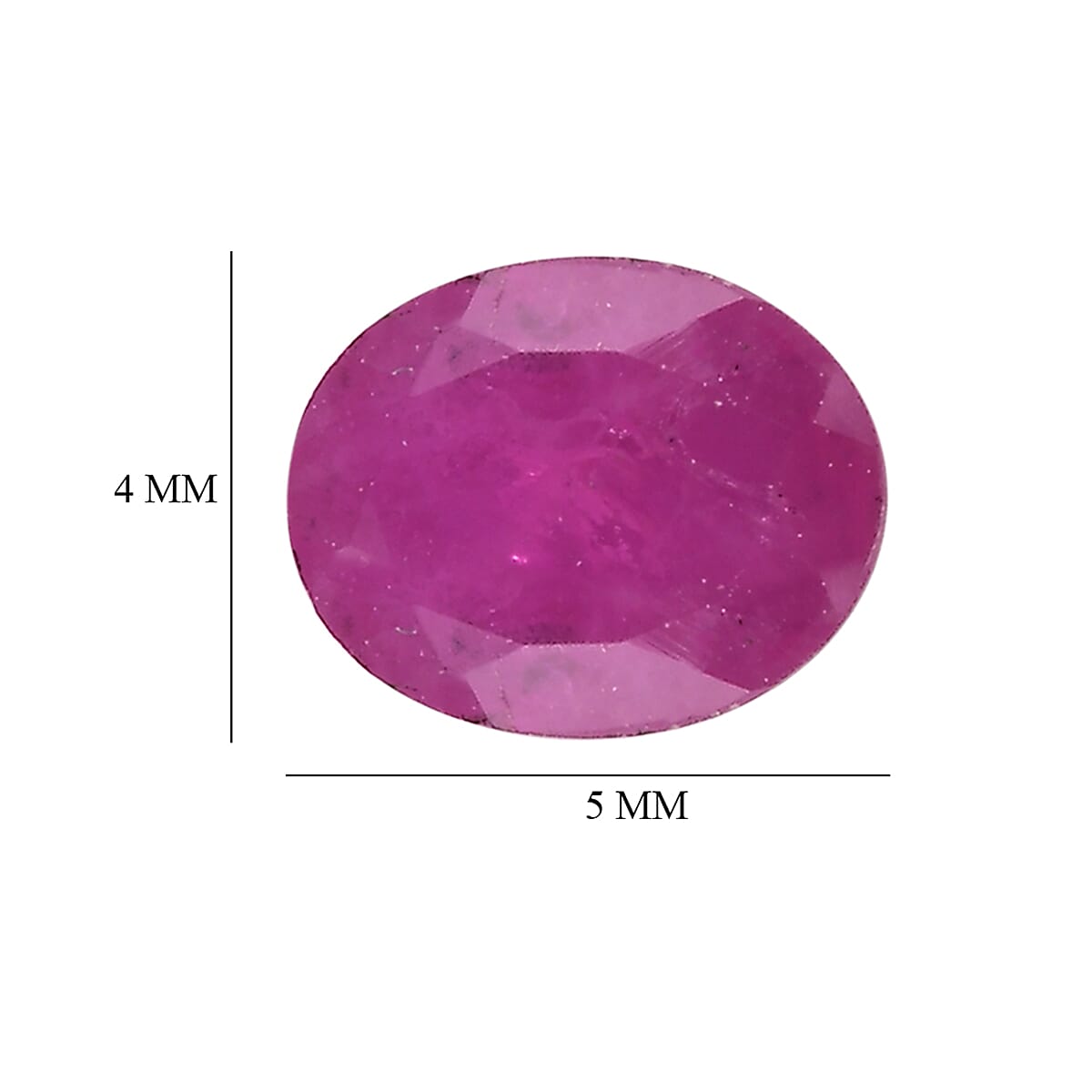 Set Of 4 Raipur Ruby Oval Cut Cut 5X4 mm Gemstone, 1.93 Ct