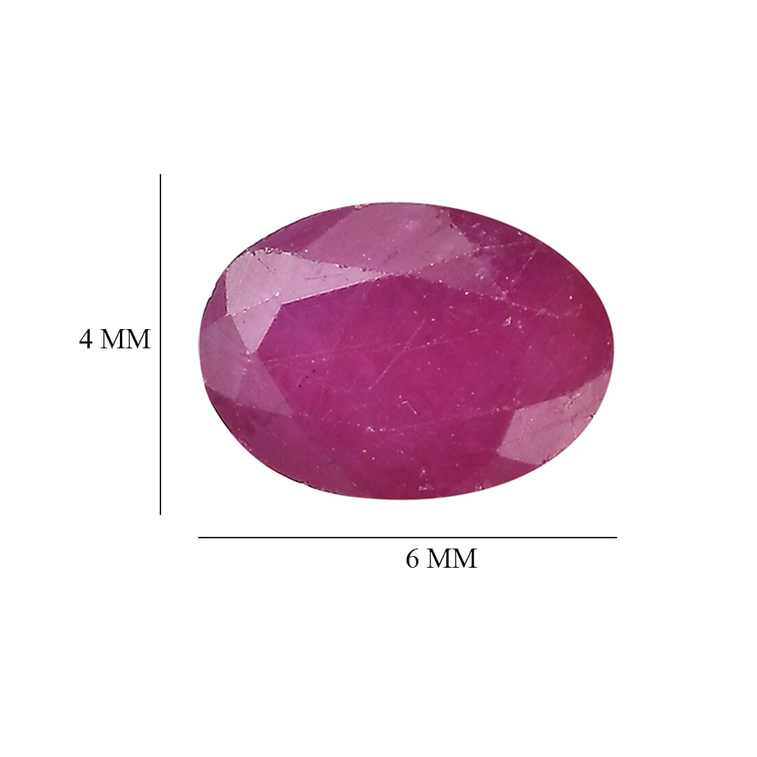 Set Of 4 Raipur Ruby Oval Cut Cut 6X4 mm Gemstone, 2.51 Ct