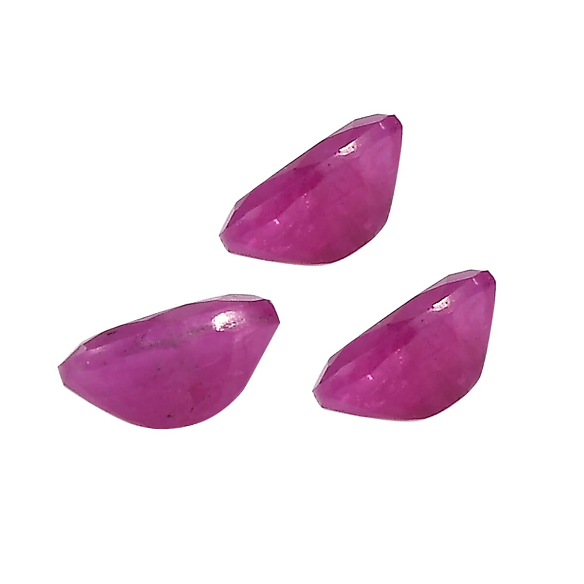 Set Of 3 Raipur Ruby Oval Cut Cut 7X5 mm Gemstone, 3.31 Ct