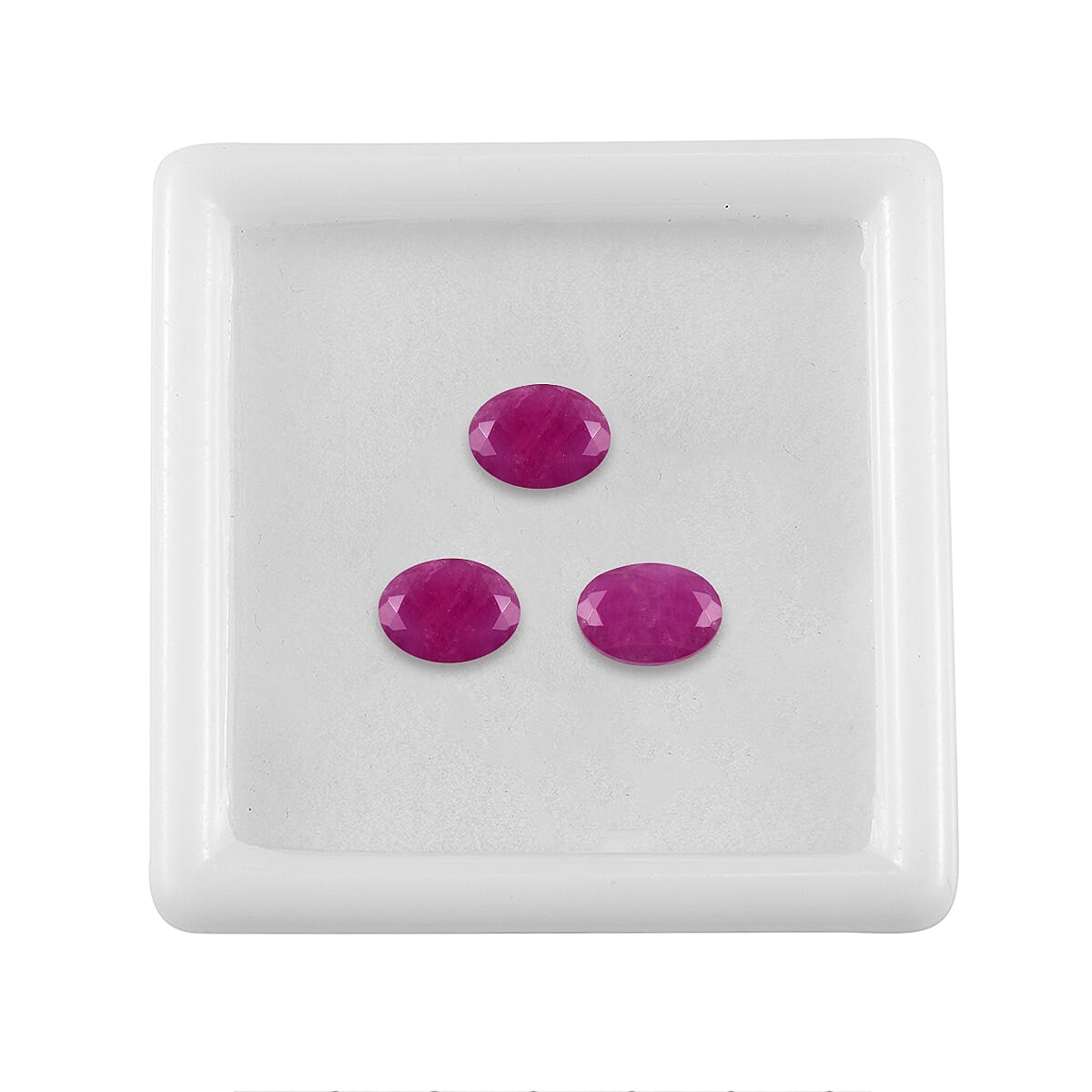 Set Of 3 Raipur Ruby Oval Cut Cut 7X5 mm Gemstone, 3.31 Ct