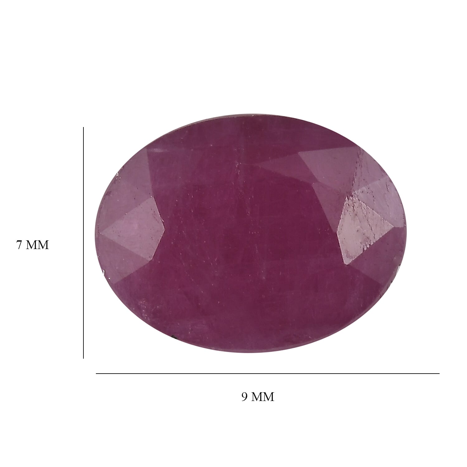 Raipur Ruby Oval Cut Cut 9X7 mm Gemstone, 2.65 Ct