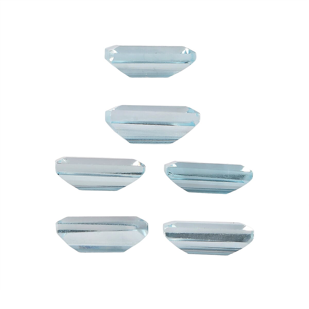 Set Of 6 Skyblue Topaz Baguette 6X3 mm Gemstone, 2.74 Ct