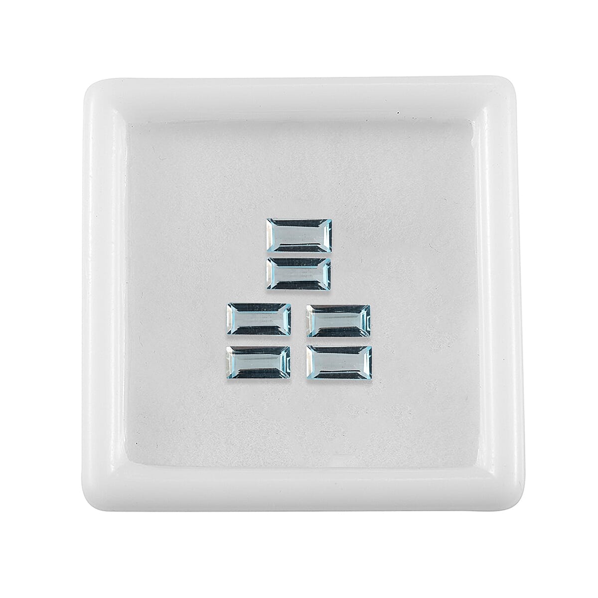 Set Of 6 Skyblue Topaz Baguette 6X3 mm Gemstone, 2.74 Ct