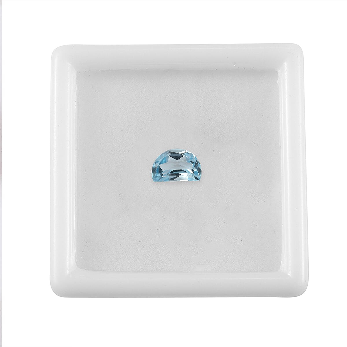Skyblue Topaz Dshape 8.5X5.5 mm Gemstone, 1.40 Ct
