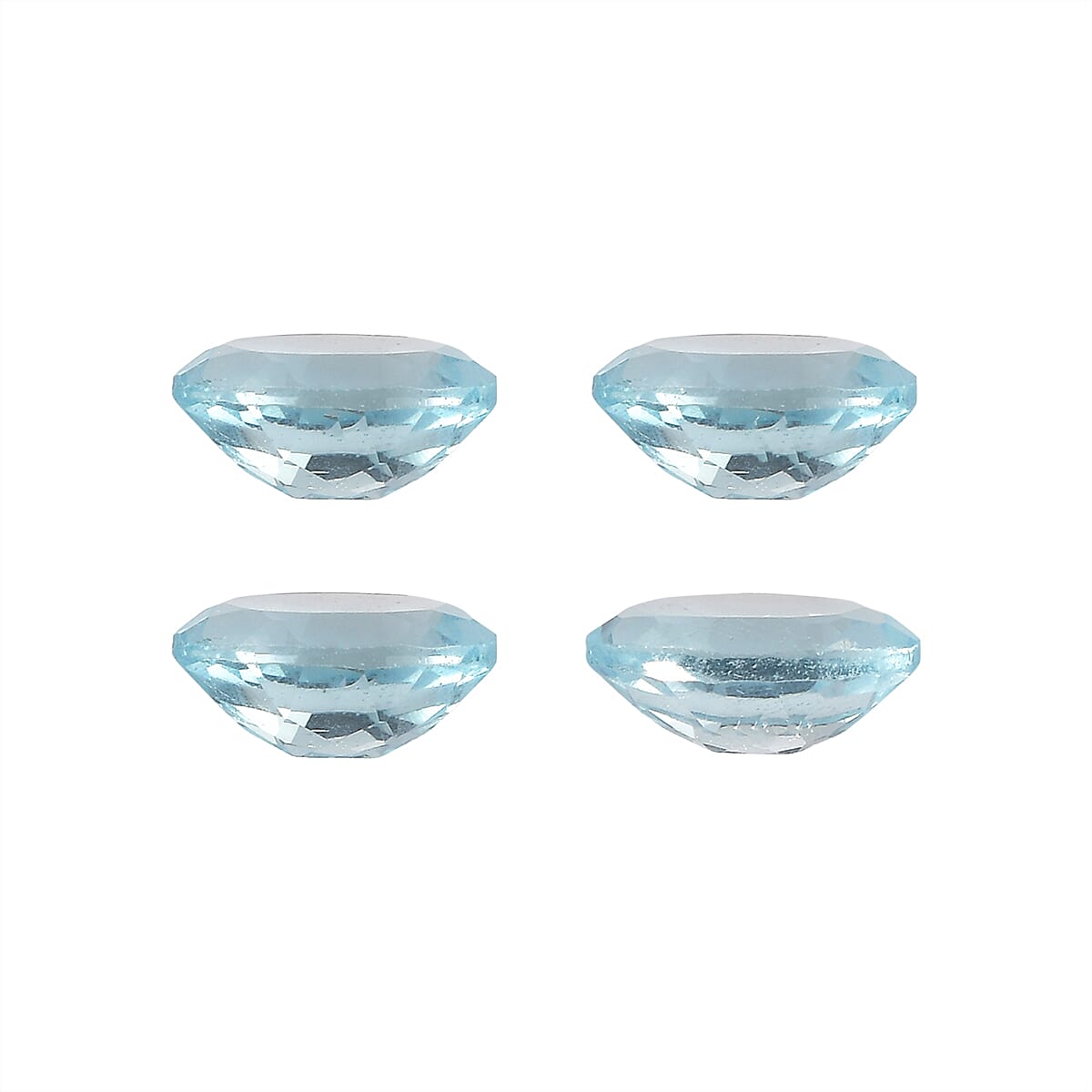 Set Of 4 Skyblue Topaz Oval Cut Cut 6X4 mm Gemstone, 2.16 Ct