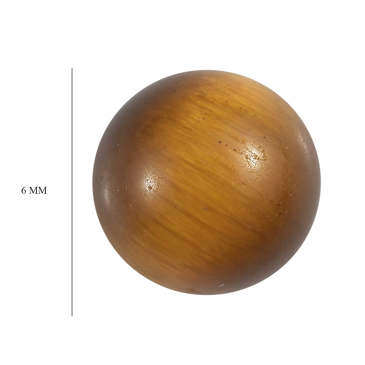 Tigers Eye Round 6 mm Gemstone, 0.80 Ct