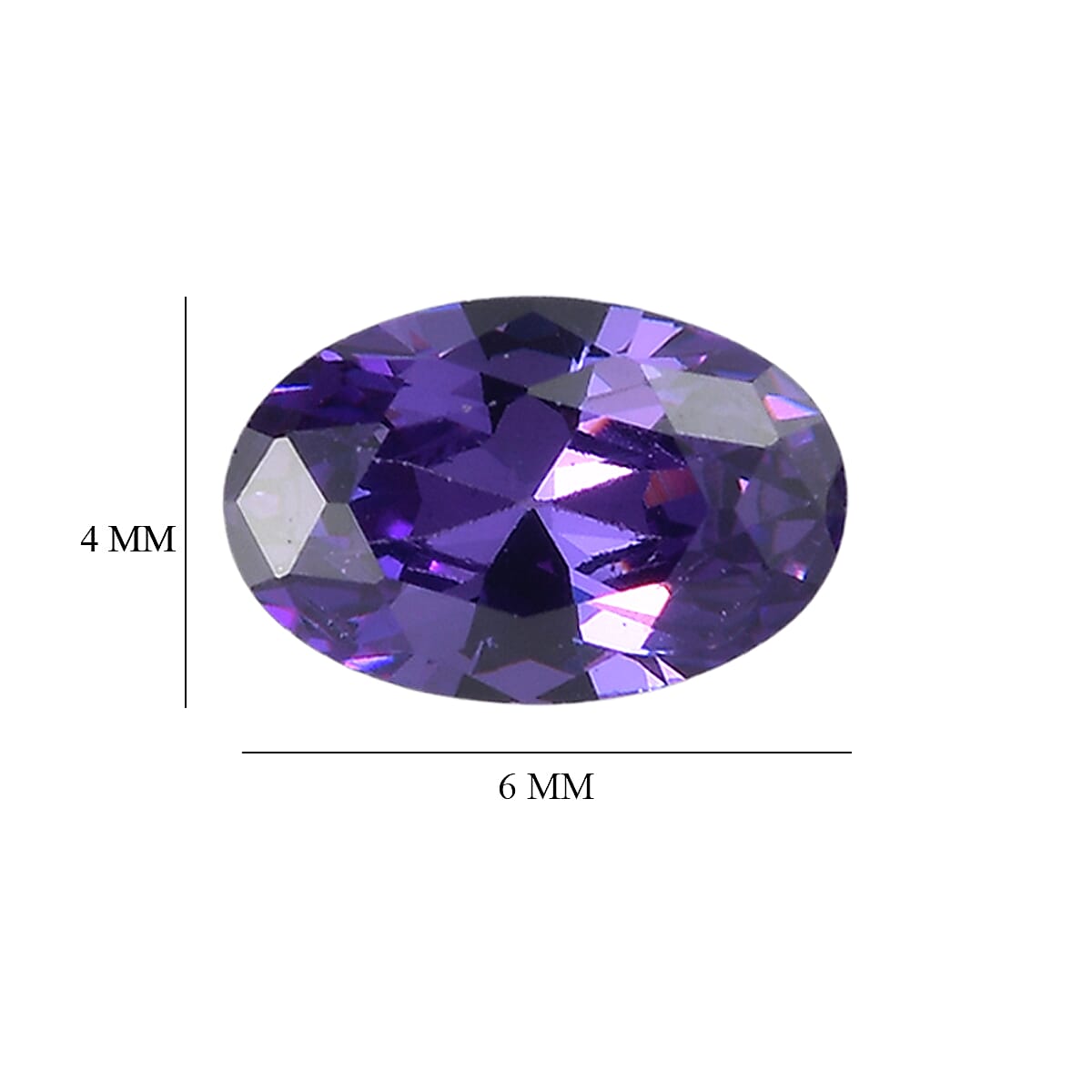 Set Of 3 Blue Cubic Zirconia Oval Cut Cut 6X4 mm Gemstone, 2.06 Ct