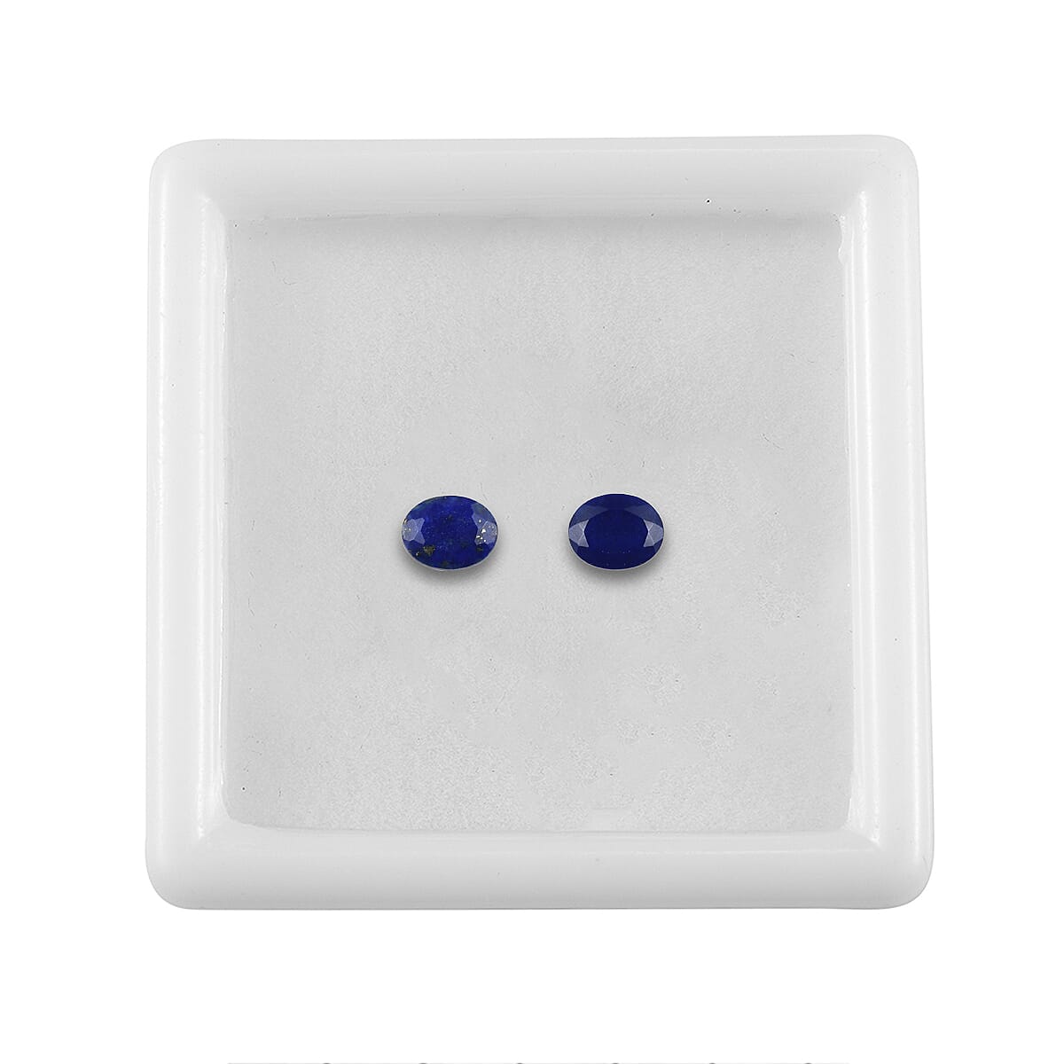 Set Of 2 Lapis Lazuli Oval Cut Cut 5X4 mm Gemstone, 0.71 Ct