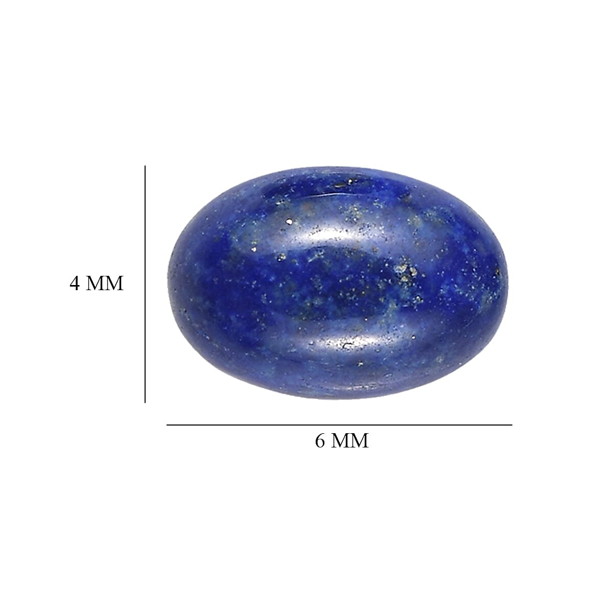 Set Of 4 Lapis Lazuli Oval Cut Cut 6X4 mm Gemstone, 2.55 Ct