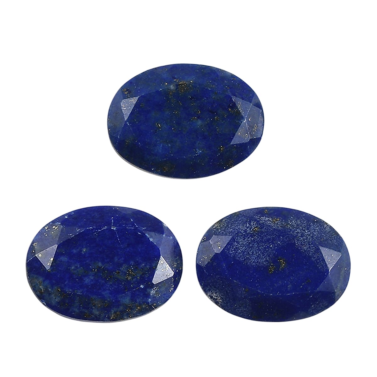 Set Of 3 Lapis Lazuli Oval Cut Cut 8X6 mm Gemstone, 3.36 Ct