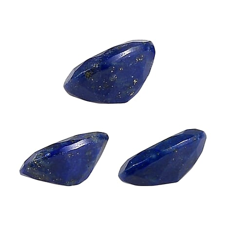 Set Of 3 Lapis Lazuli Oval Cut Cut 8X6 mm Gemstone, 3.36 Ct