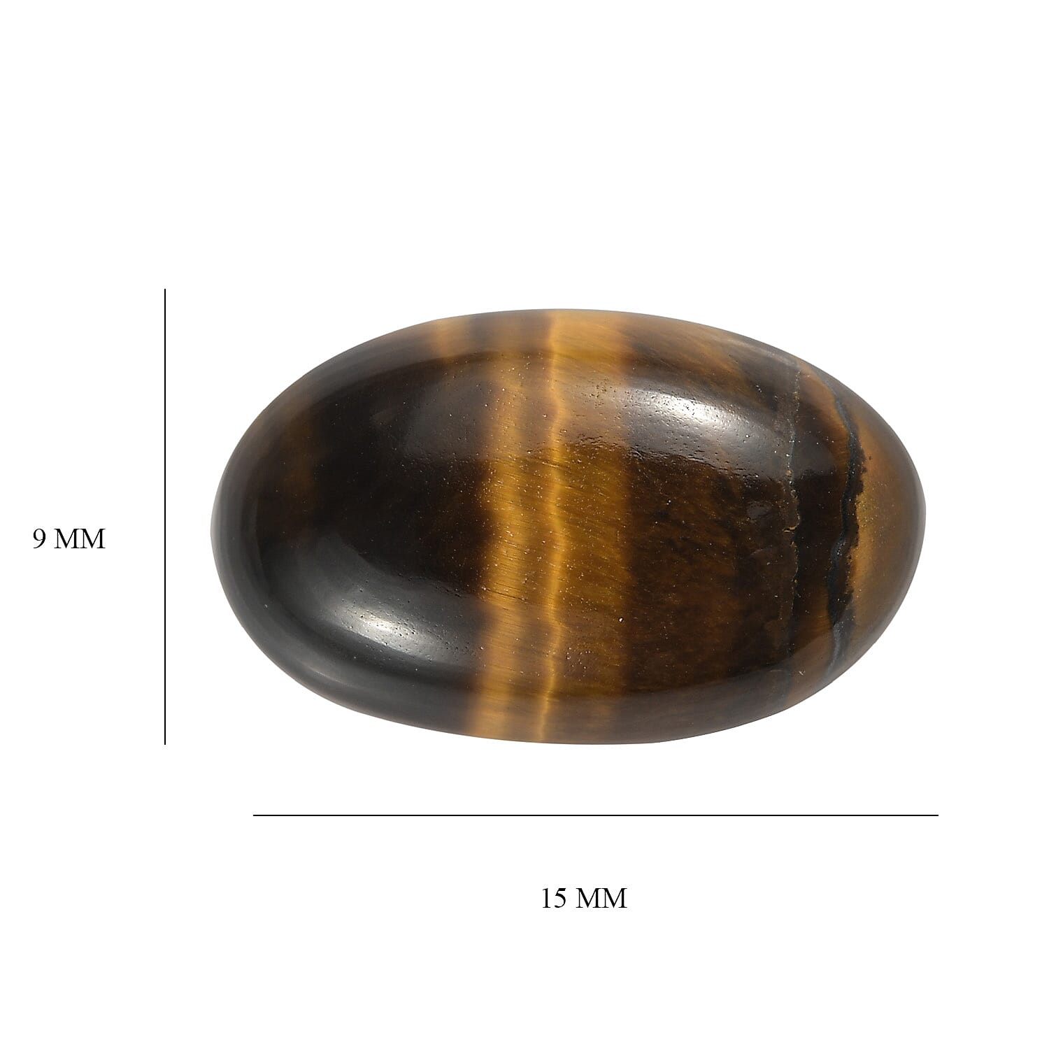Tigers Eye Oval Cut Cut 15X9 mm Gemstone, 4.57 Ct
