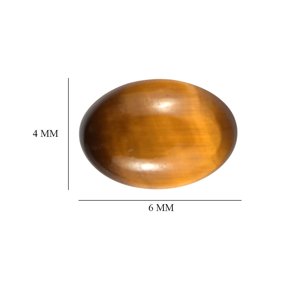 Tigers Eye Oval Cut Cut 6X4 mm Gemstone, 2.26 Ct