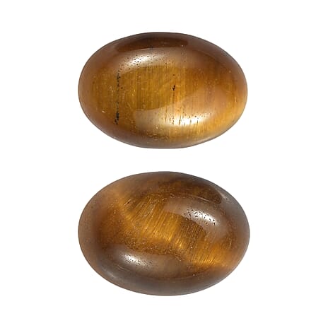 Set Of 4 Tigers Eye Oval Cut Cut 7X5 mm Gemstone, 1.51 Ct