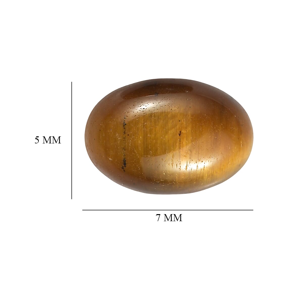 Set Of 4 Tigers Eye Oval Cut Cut 7X5 mm Gemstone, 1.51 Ct
