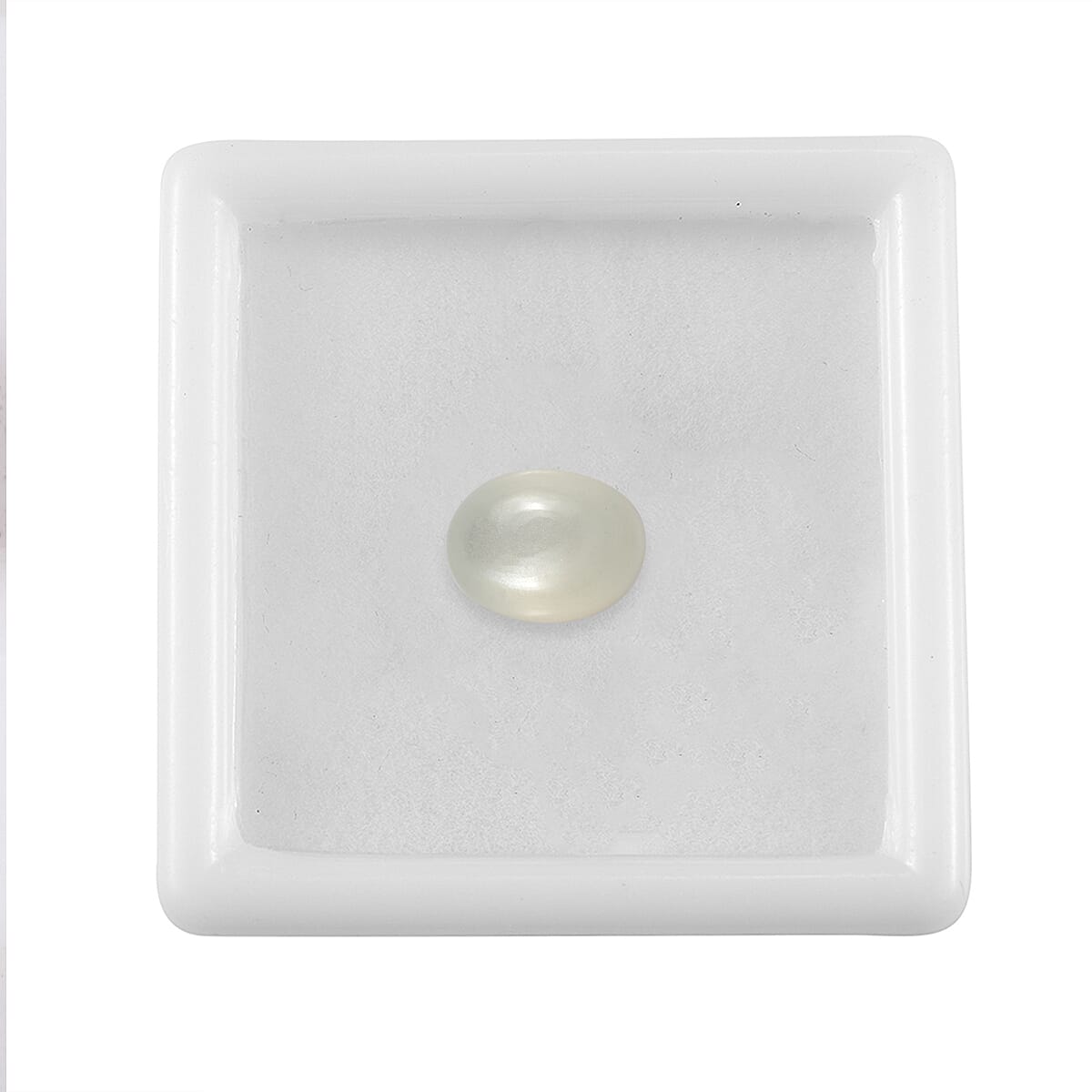 White Moonstone Oval Cut Cut 10X8 mm Gemstone, 3.08 Ct