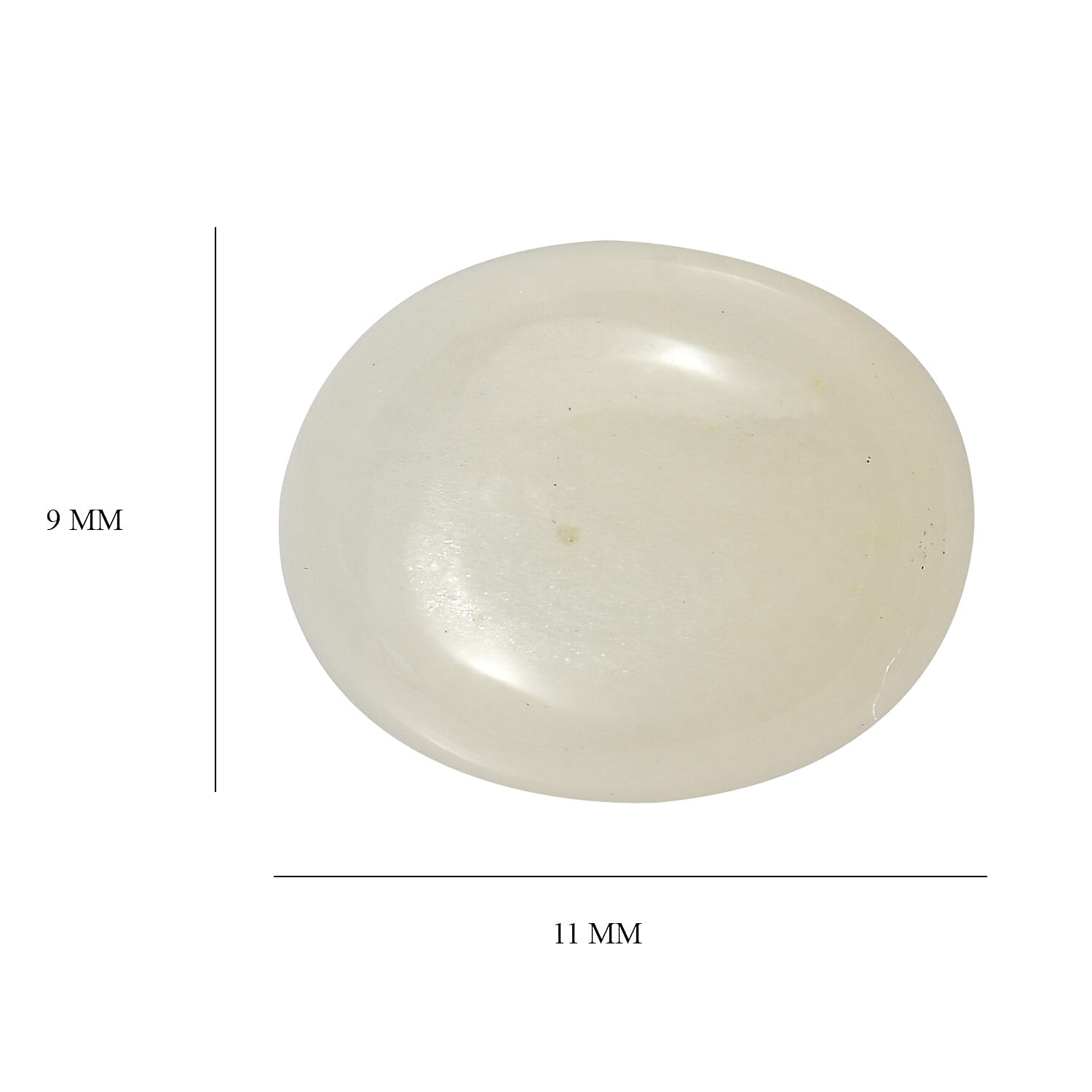 White Moonstone Oval Cut Cut 11X9 mm Gemstone, 4.19 Ct