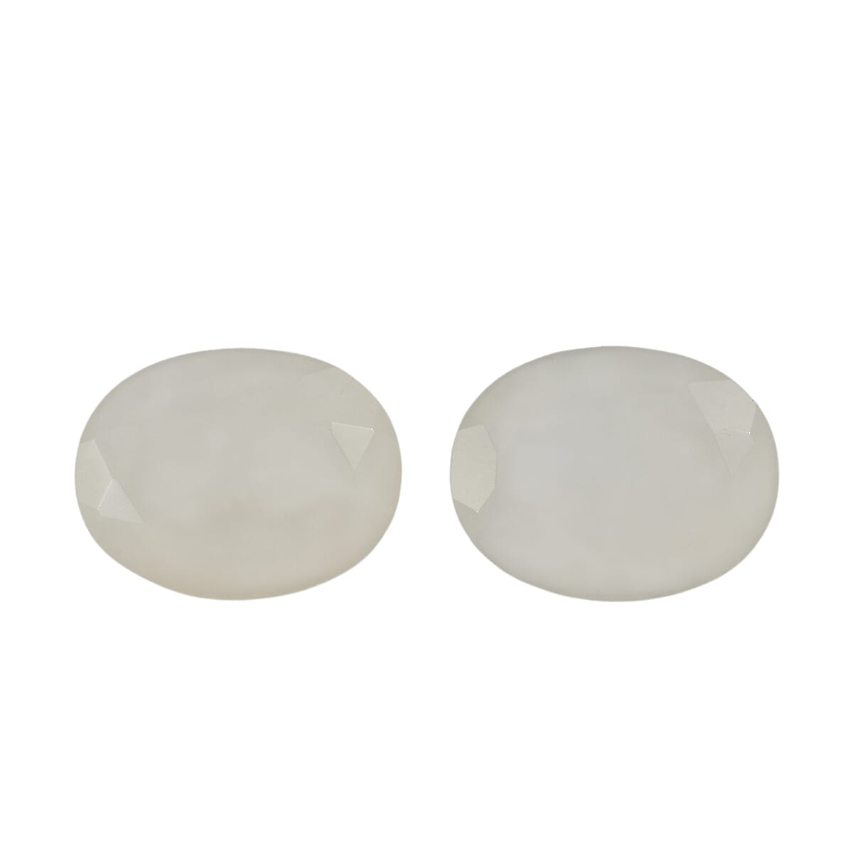 Set Of 2 White Moonstone Oval Cut Cut 9X7 mm Gemstone, 3.15 Ct