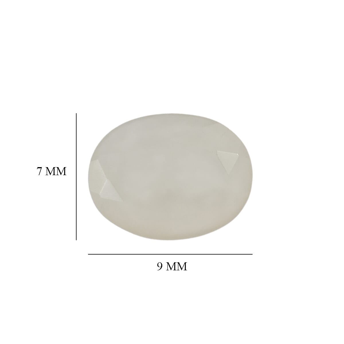 Set Of 2 White Moonstone Oval Cut Cut 9X7 mm Gemstone, 3.15 Ct