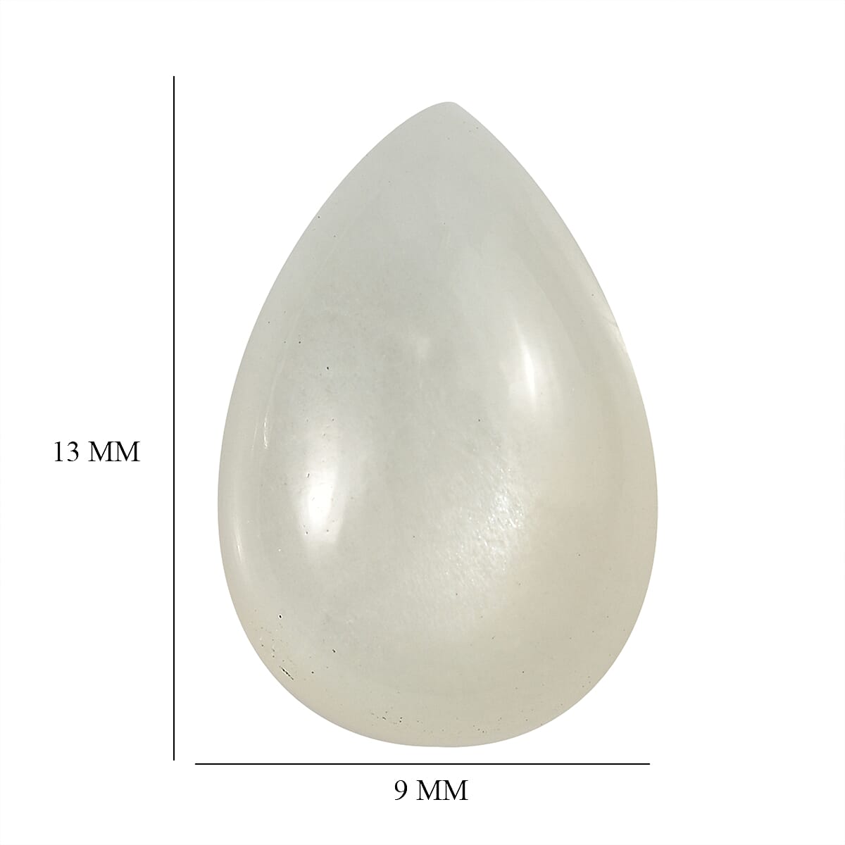 White Moonstone Pear 13X9 mm Gemstone, 4.41 Ct