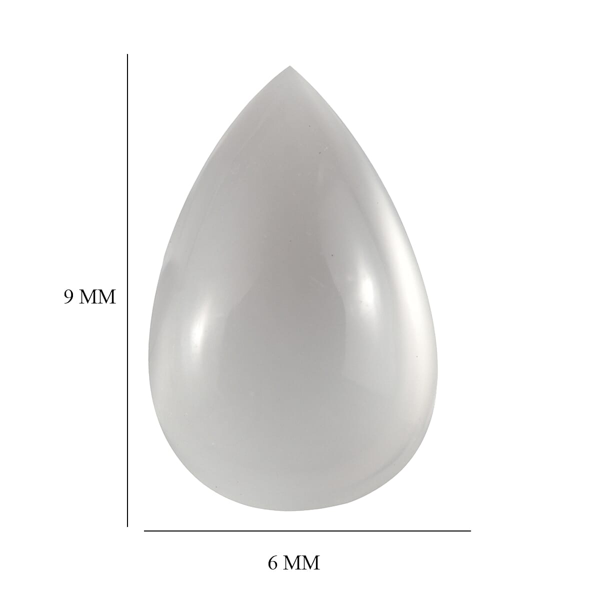 White Moonstone Pear 9X6 mm Gemstone, 1.38 Ct