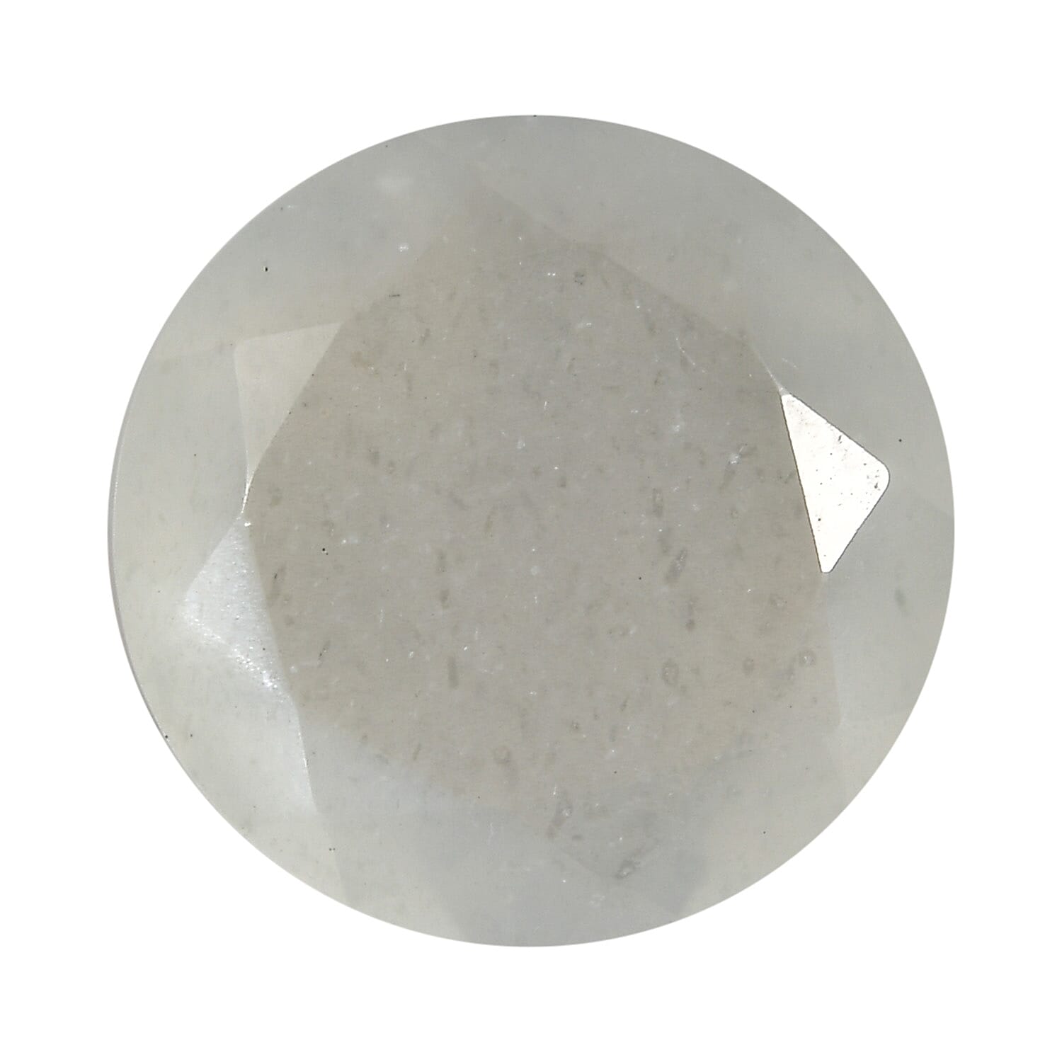 White Moonstone Round 10 mm Gemstone, 2.90 Ct