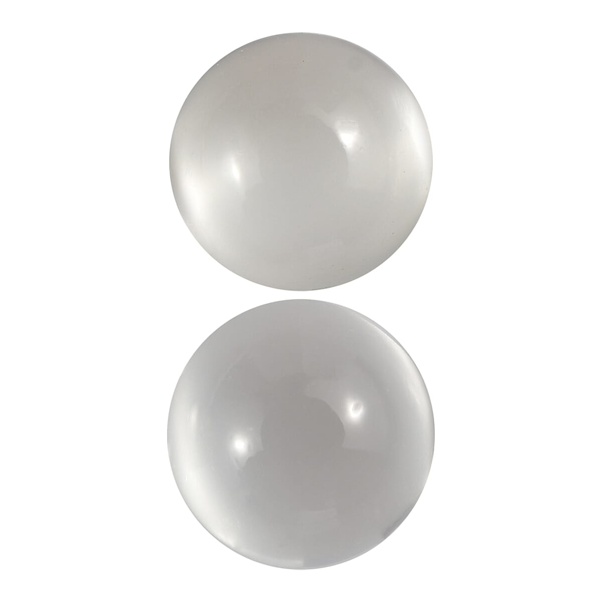 Set Of 2 White Moonstone Round 5 mm Gemstone, 1.14 Ct