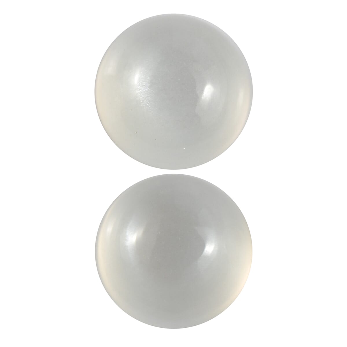 Set Of 2 White Moonstone Round 6 mm Gemstone, 1.97 Ct
