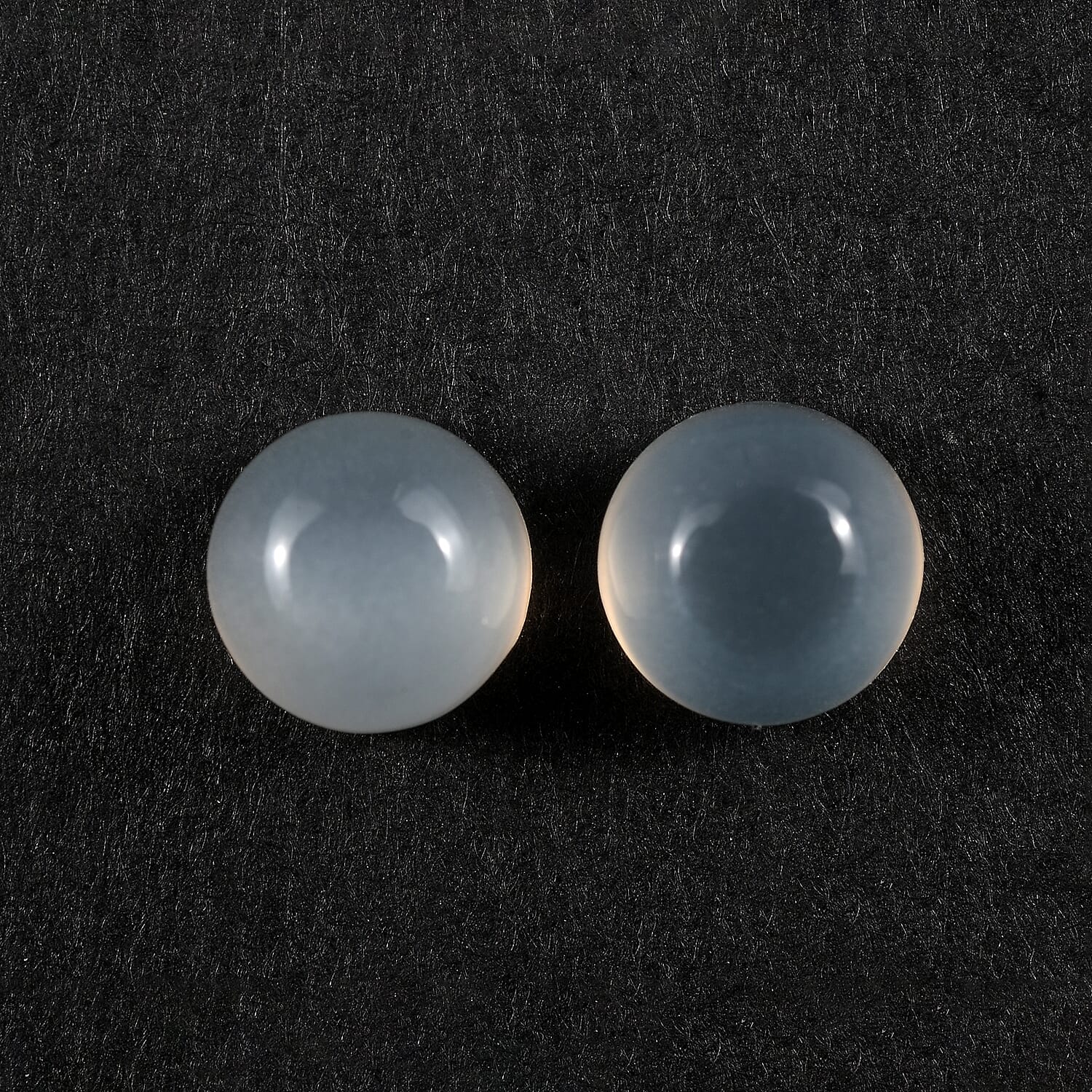 Set Of 2 White Moonstone Round 6 mm Gemstone, 1.97 Ct
