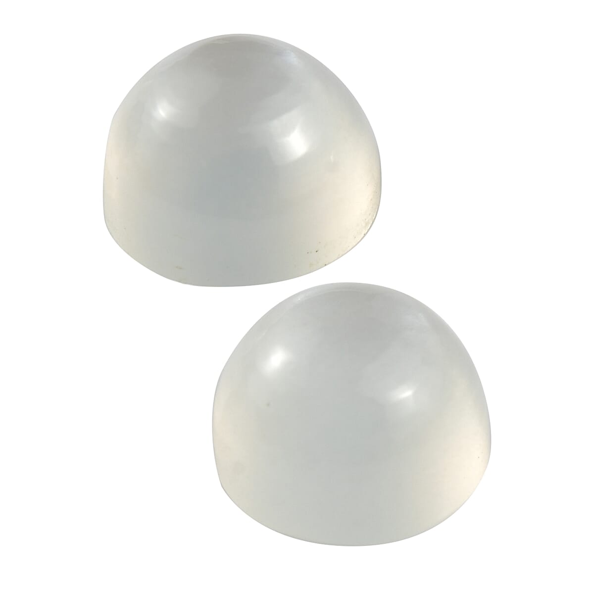 Set Of 2 White Moonstone Round 6 mm Gemstone, 1.97 Ct