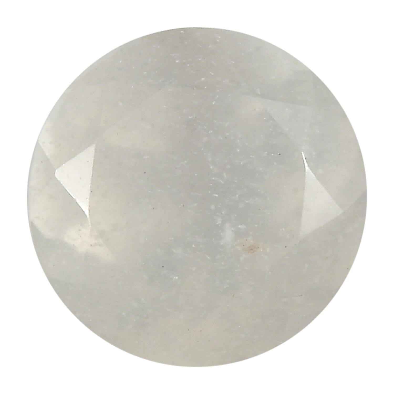 White Moonstone Round 7 mm Gemstone, 1.21 Ct