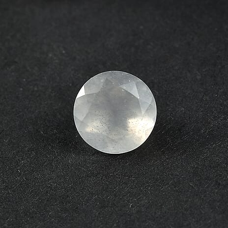 White Moonstone Round 7 mm Gemstone, 1.21 Ct