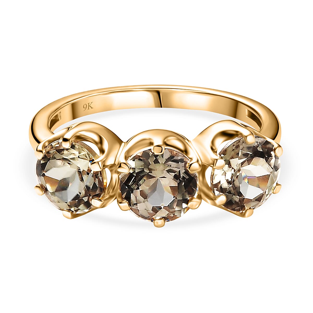 Tony Diniz Collection - 9K Yellow Gold AAA Natural Turkizite Trilogy Ring 3.10 Ct.