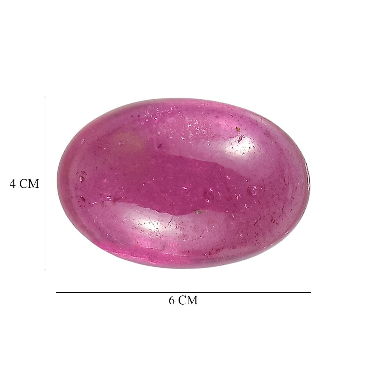 Set Of 2 Fissure Filled Ruby Oval Cut Cut 6X4 mm Gemstone, 1.34 Ct