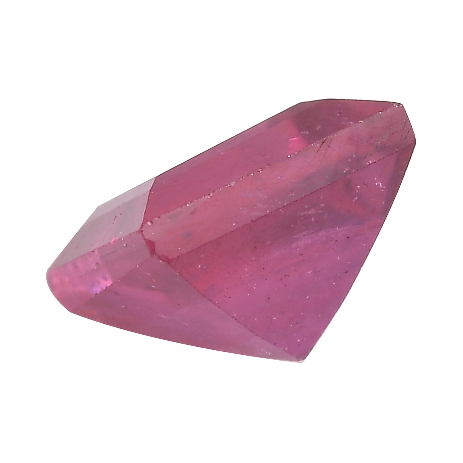 Fissure Filled Ruby Square 5 mm Gemstone, 0.90 Ct