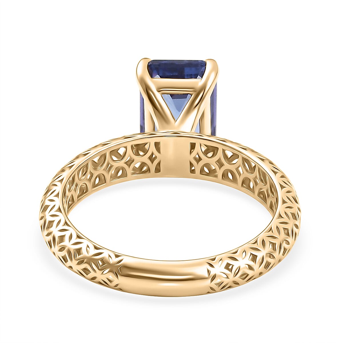 9K Yellow Gold Tanzanite Solitaire Ring 2.00 Ct.