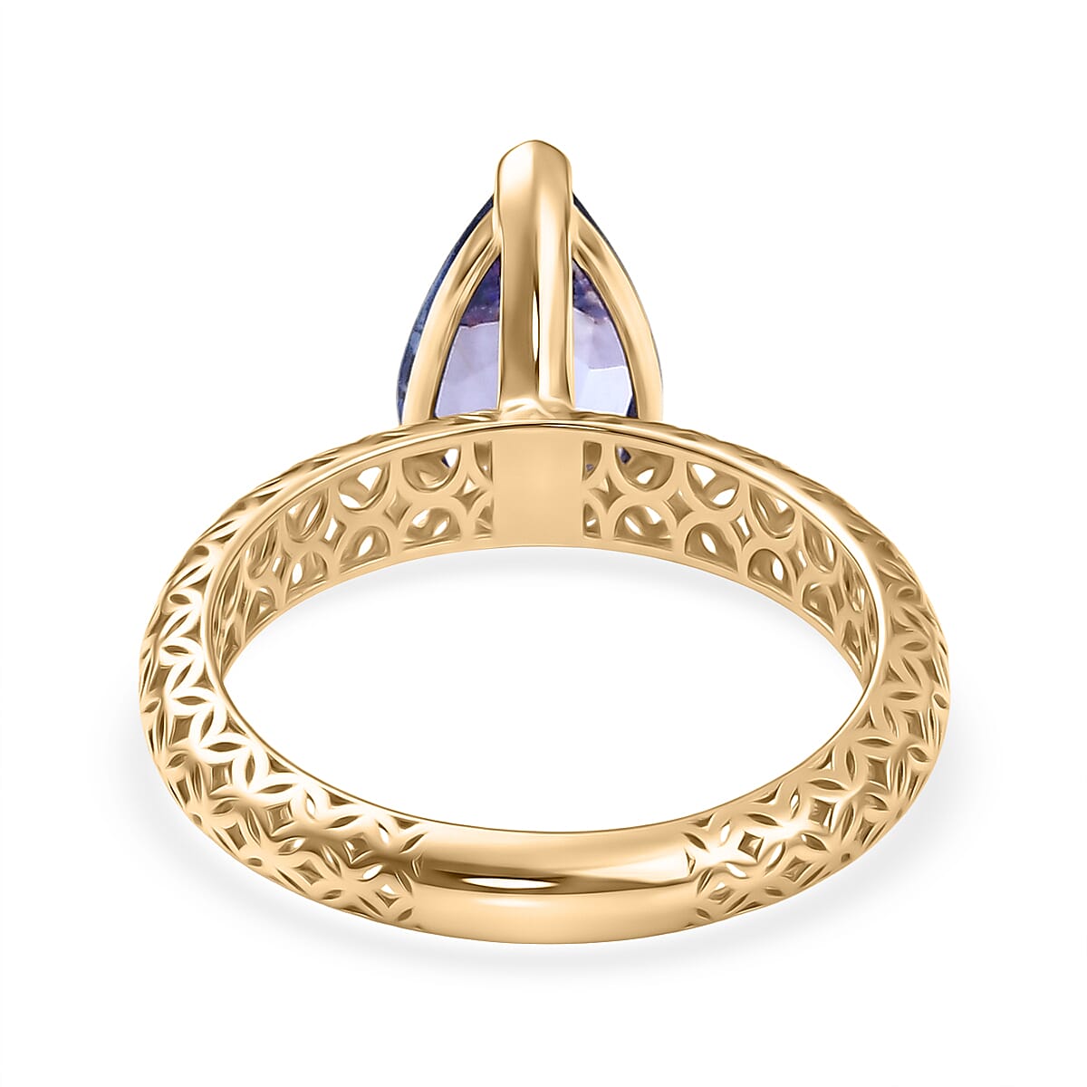 9K Yellow Gold Tanzanite Solitaire Ring 2.00 Ct.