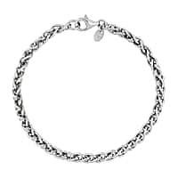 La Bella Fine Italian Jewellery - Sterling Silver Bracelet (Size - 7.5) with Lobster Clasp