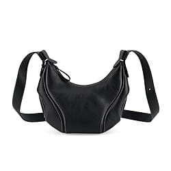 Genuine Leather 2-in-1 Slouchy Crescent Hobo & Convertible Crossbody Shoulder Bag - Yellow