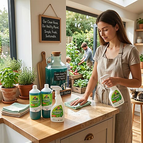 Green Gleam Multi Purpose Cleaning Solution 2x (Total 2L) - Sprayer Bottle - MAKES UP TO 200 BOTTLES!