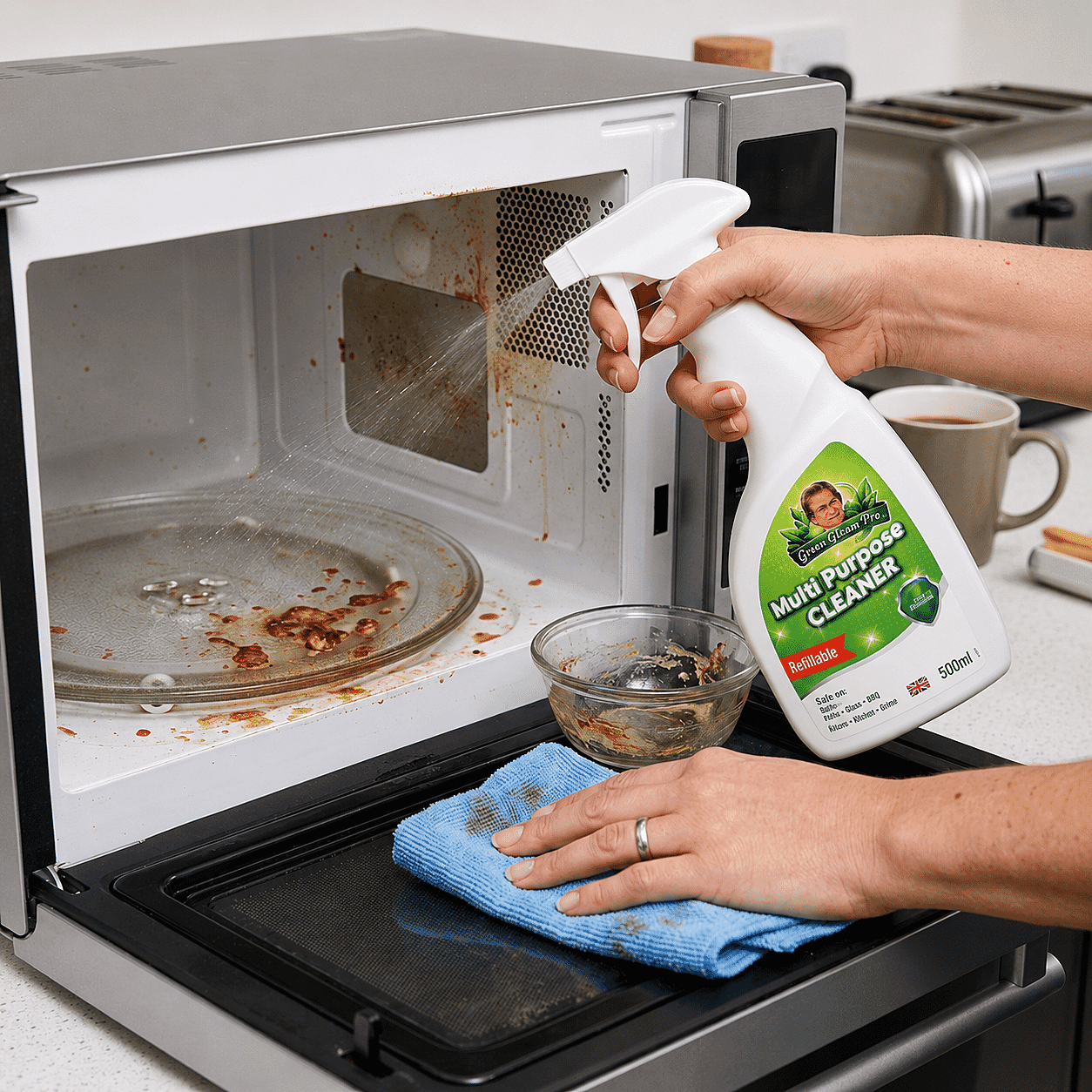 Green Gleam Multi Purpose Cleaning Solution 2x (Total 2L) - Sprayer Bottle - MAKES UP TO 200 BOTTLES!