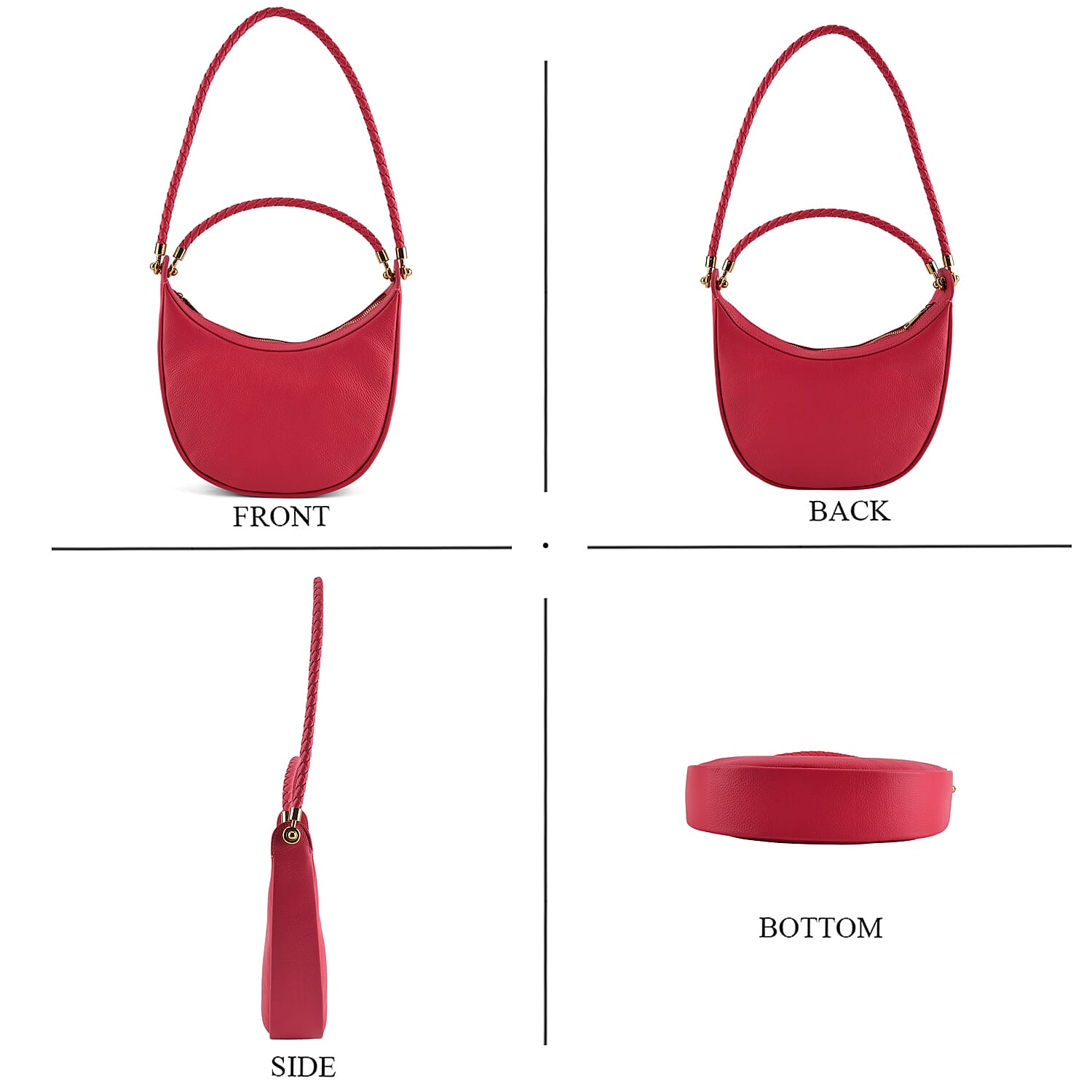 Crossbody Bag (Size - One Size) - Rose Red