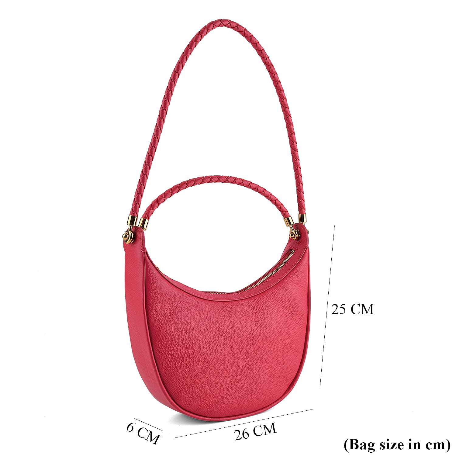 Crossbody Bag (Size - One Size) - Rose Red