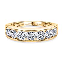 Luxuriant 9K Yellow Gold SGL Certified VS-EF Lab Grown Diamond Band Ring 2.00 Ct, Gold Wt. 3.60 Gms